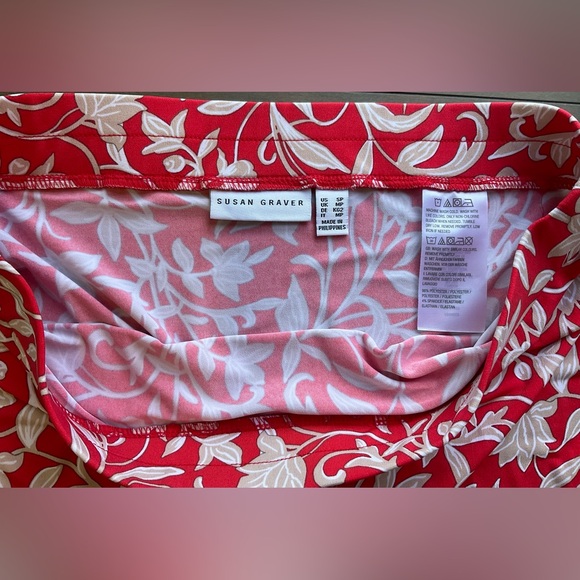 Susan Gravel Womens Elastic Waist Reddish Long Skirt Size SP - Picture 8 of 9